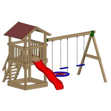 2# PREMIUM extra nagy játszótér (150x150cm), 2 állásos hintaállvánnyal